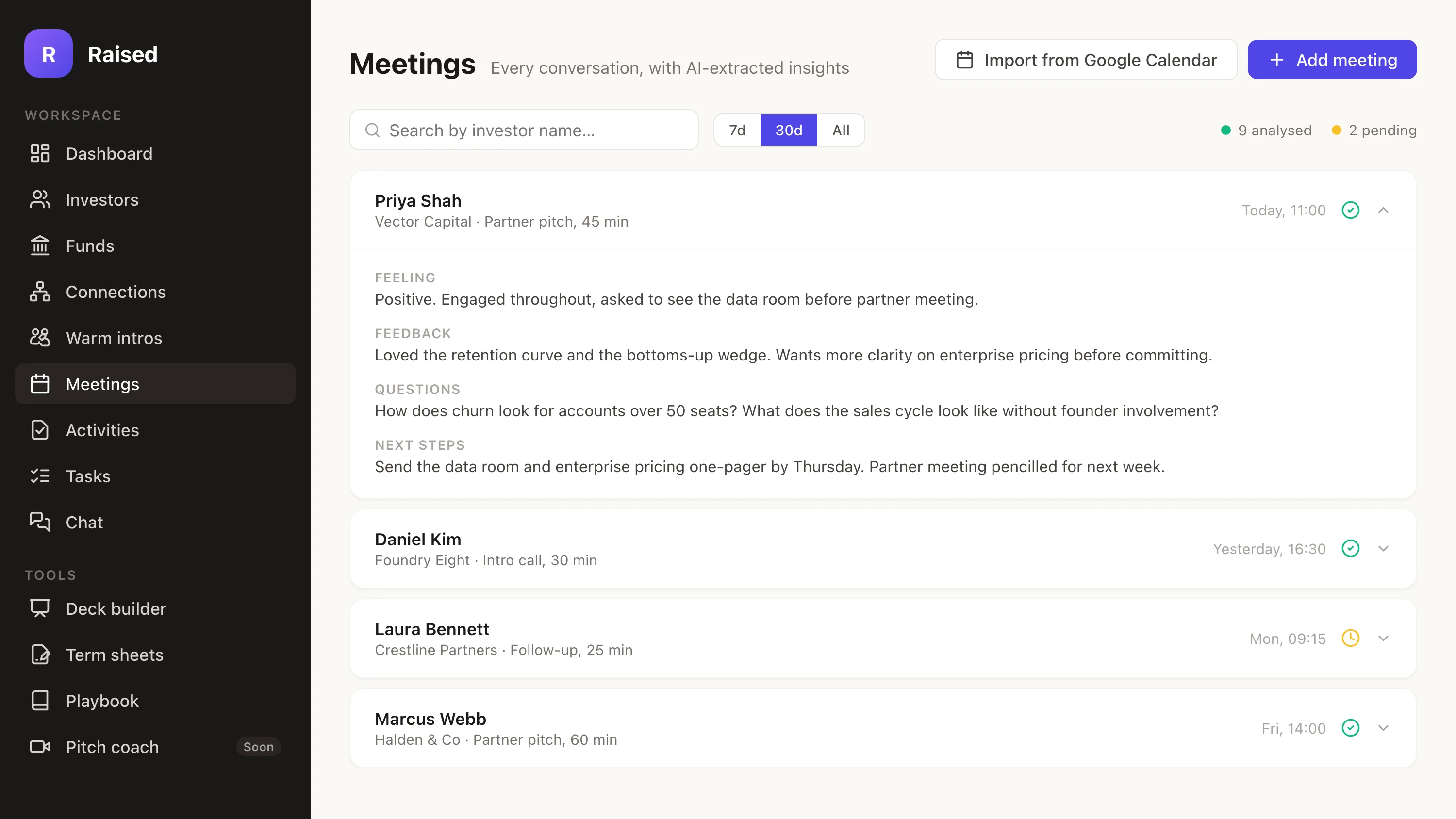 Meeting analysis